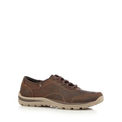 Skechers Big and tall dark brown 'superior harvin' trainers